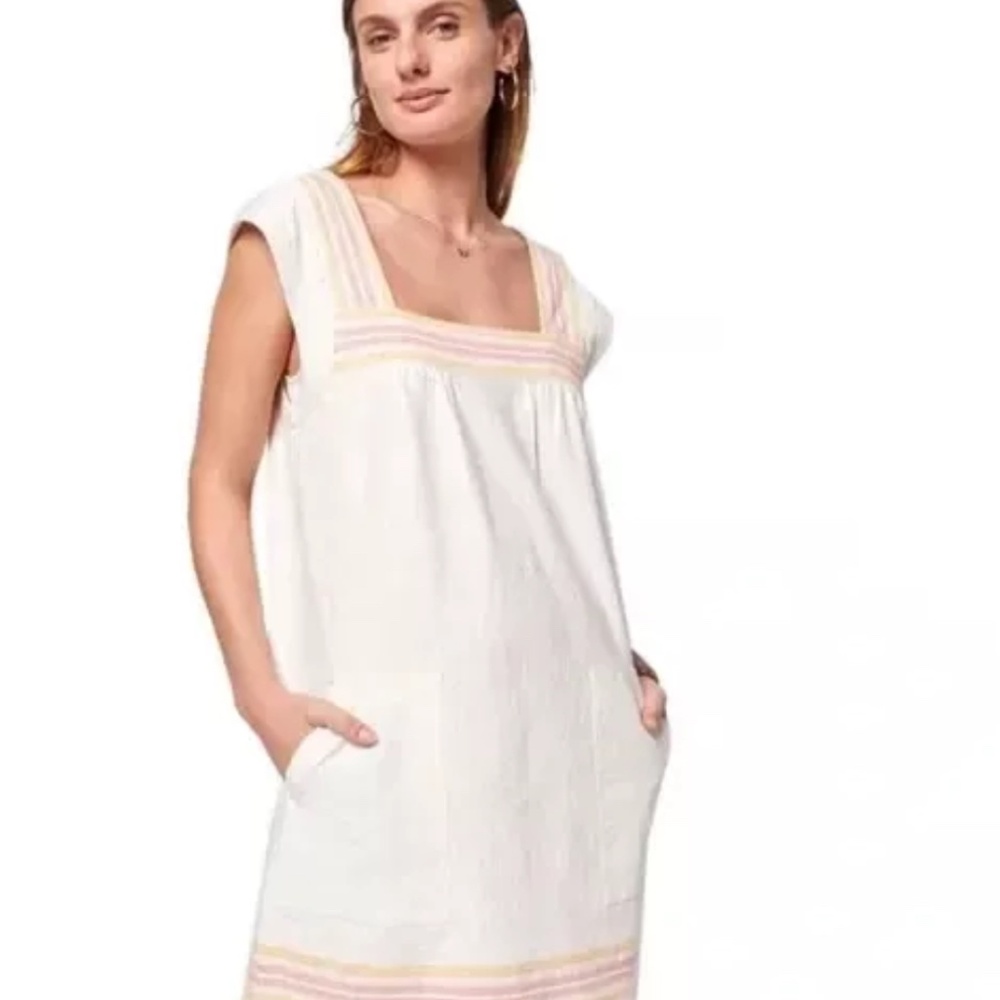 Faherty Brand Hailee Dress Apres Sole Organic Cotton Shift Size Small